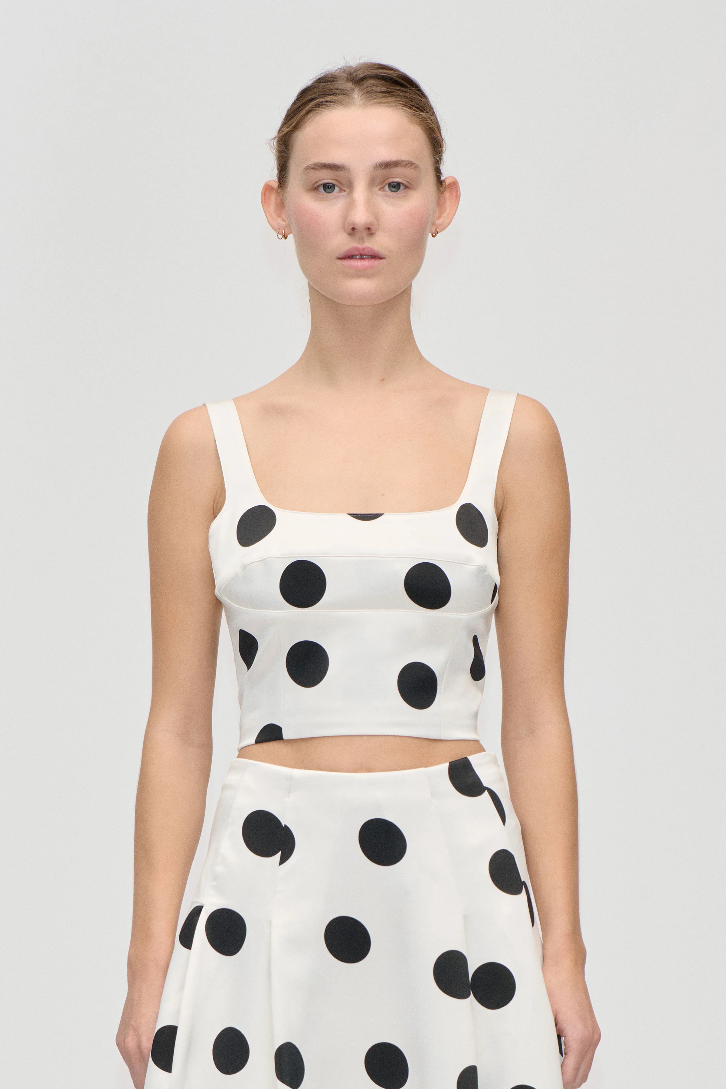 Corset Top - Black Dots