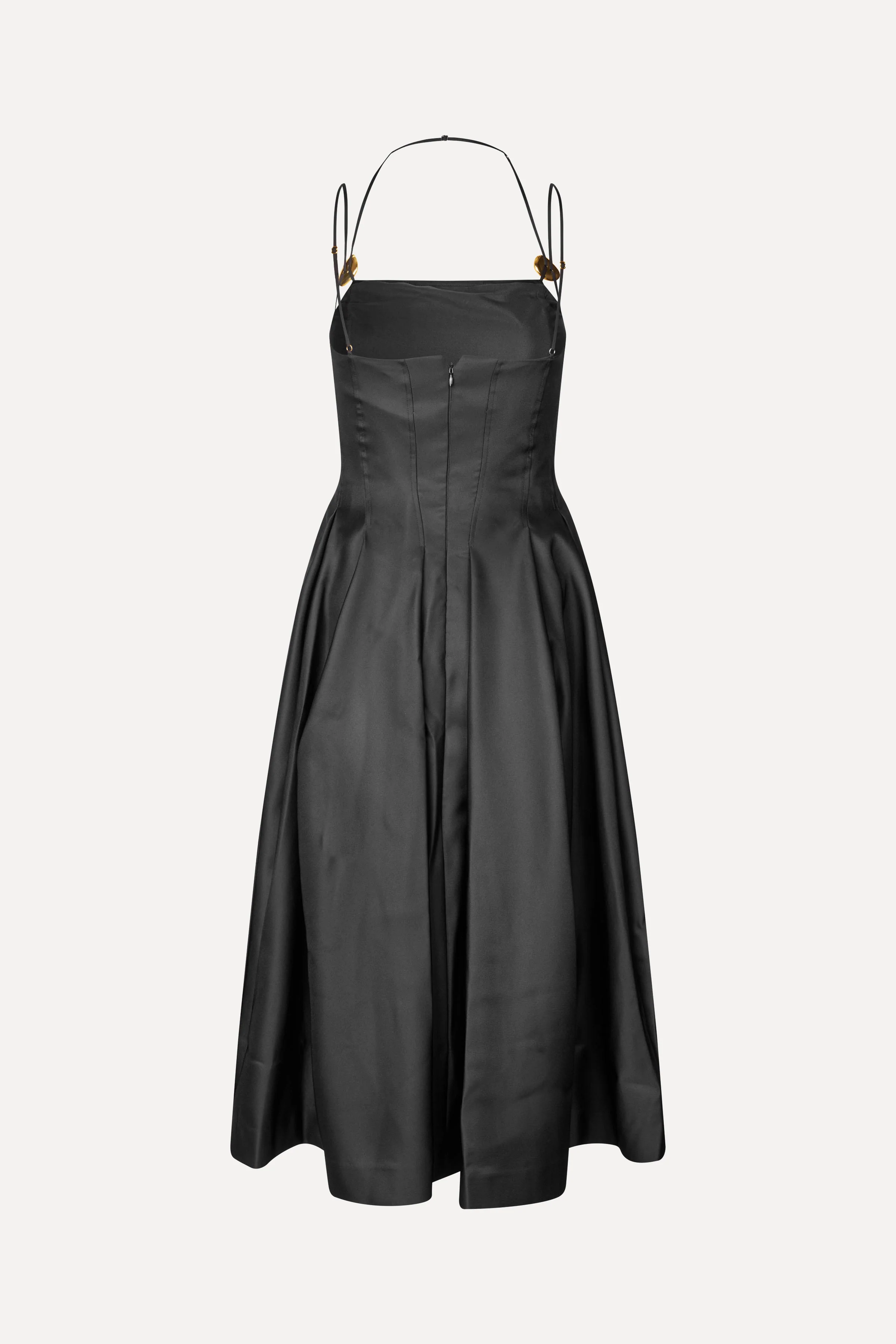 Double Strap High-Volume Dress - Black - Image 2