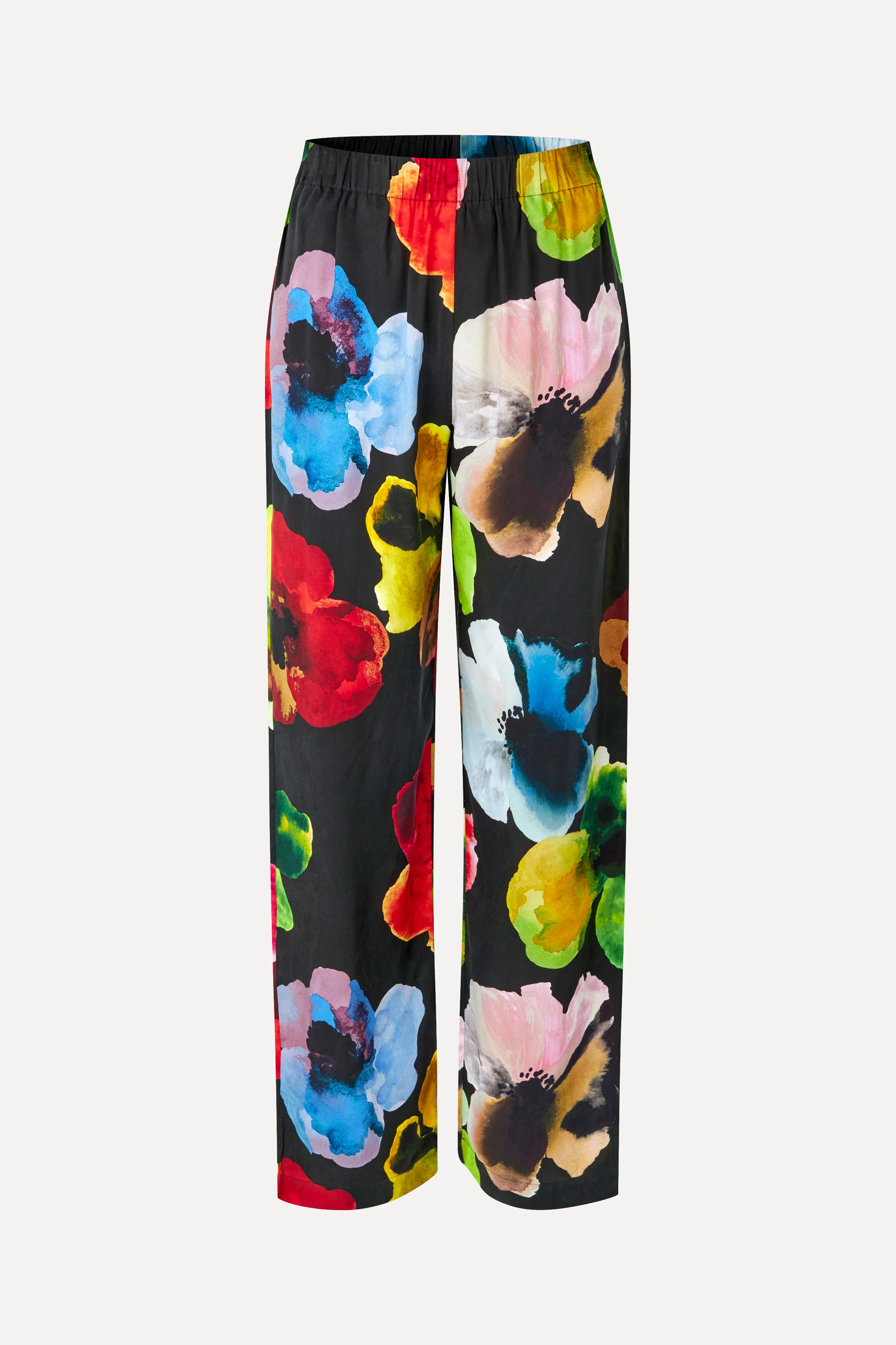 Elasticated Long Pants - Watercolor Bloom
