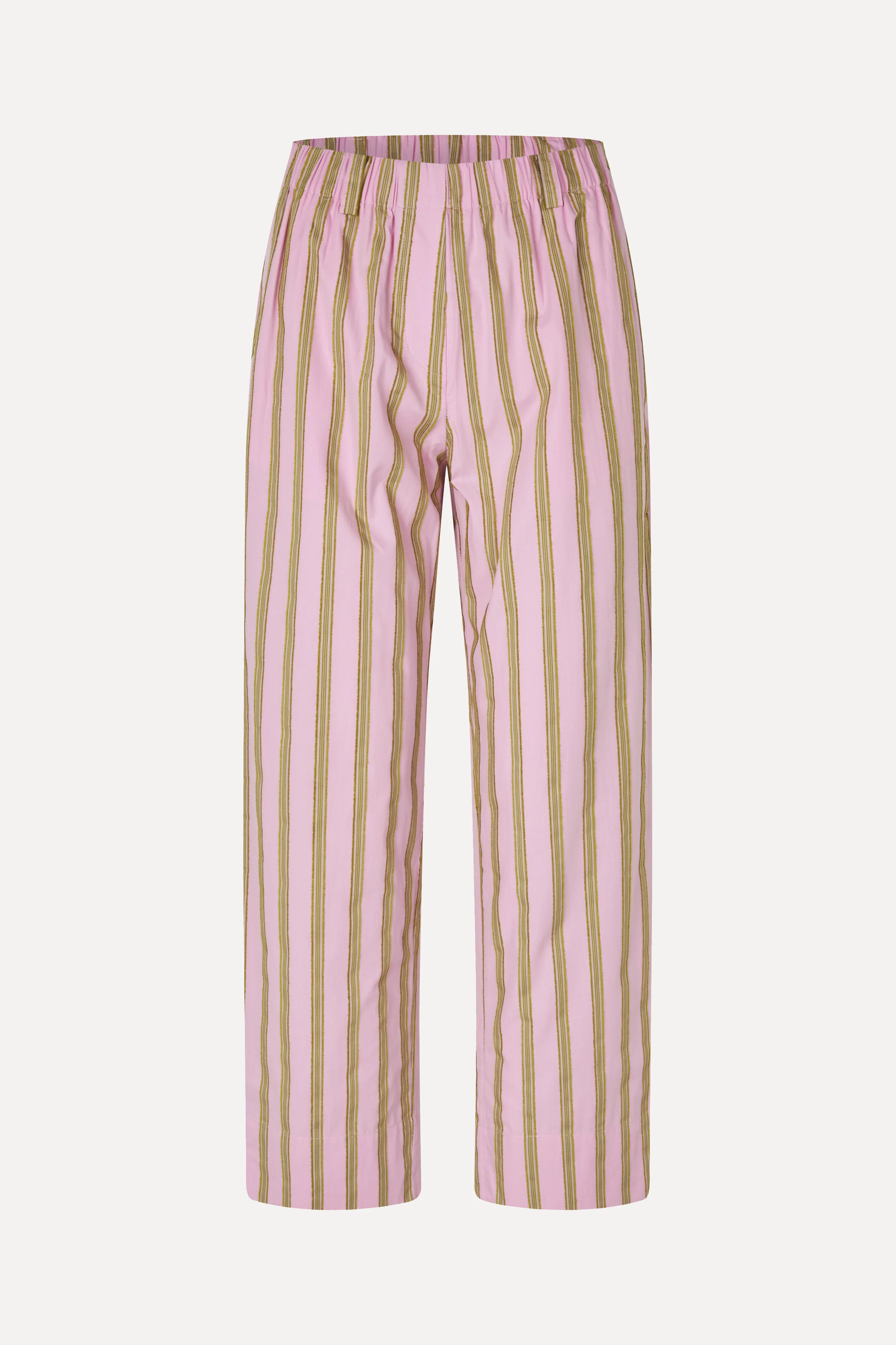 Elasticated Straight Pants - Wallpaper Stripes