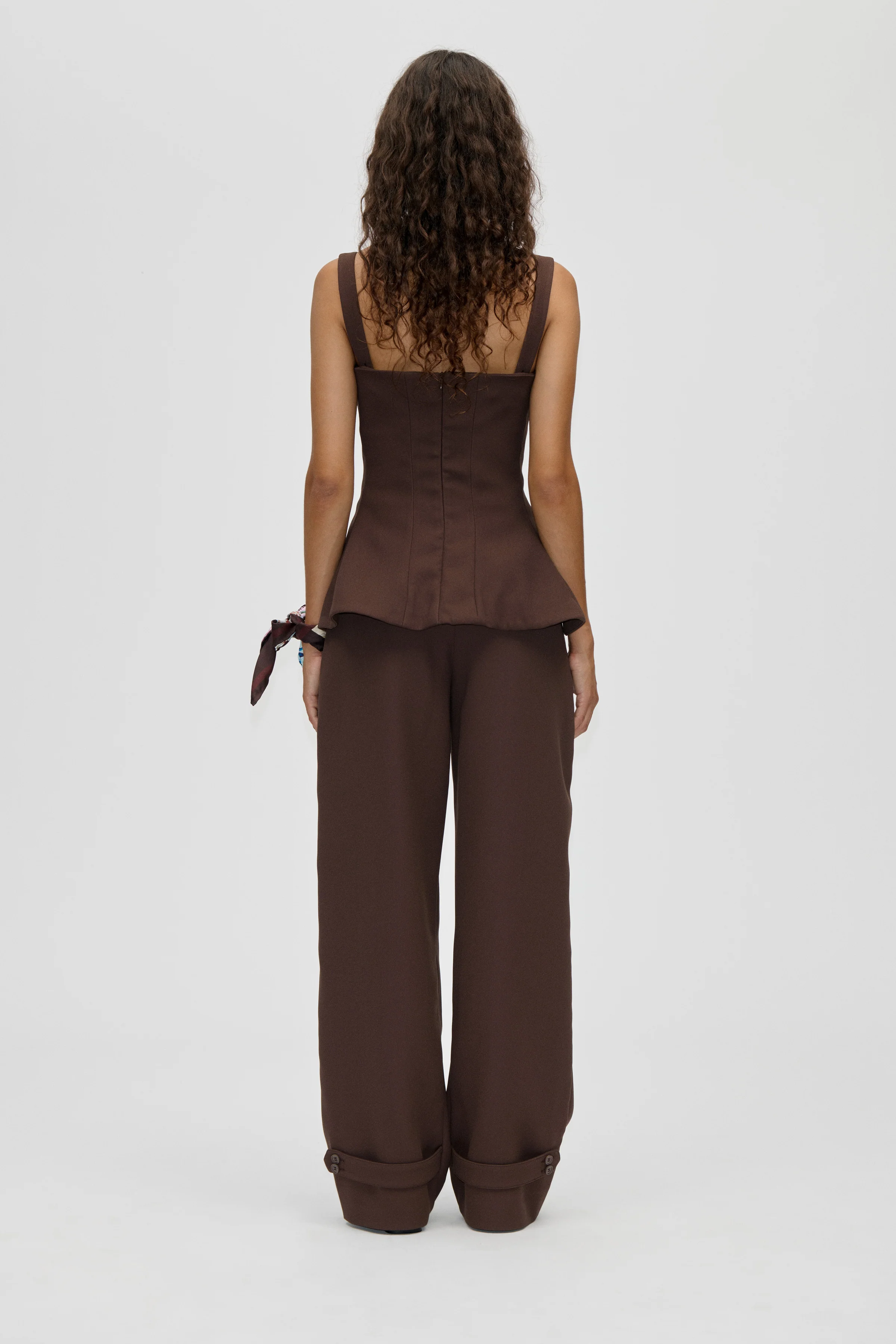 Elevated Pleat Pants - Cocoa - Image 2