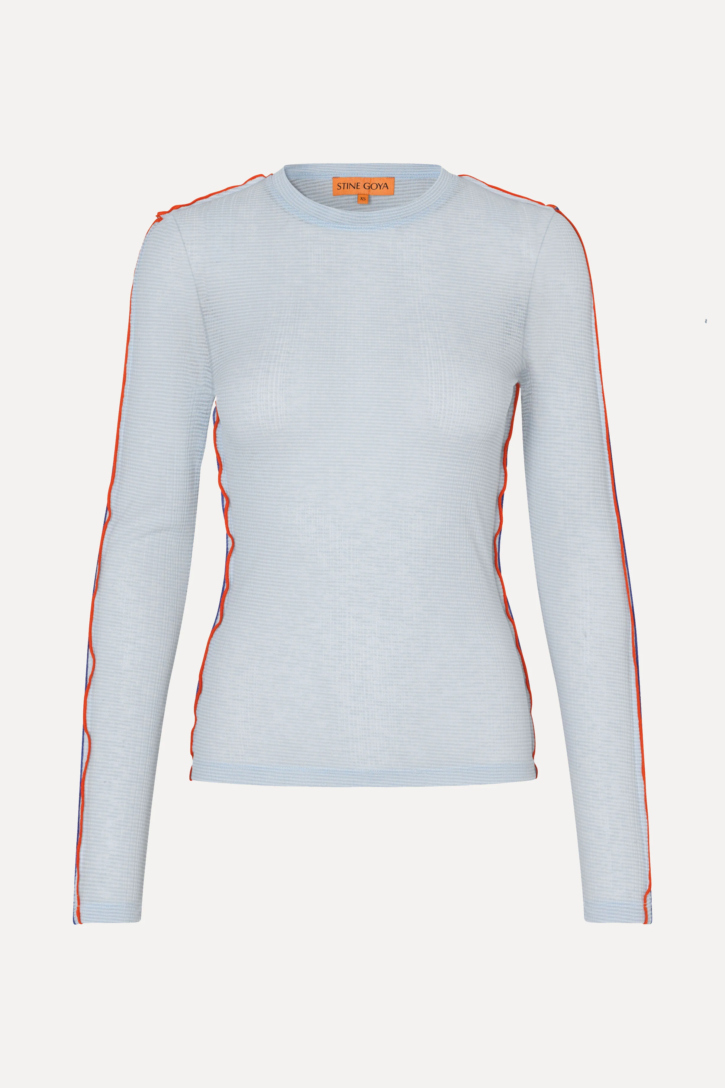 Long Sleeve Crewneck Top - Light Blue
