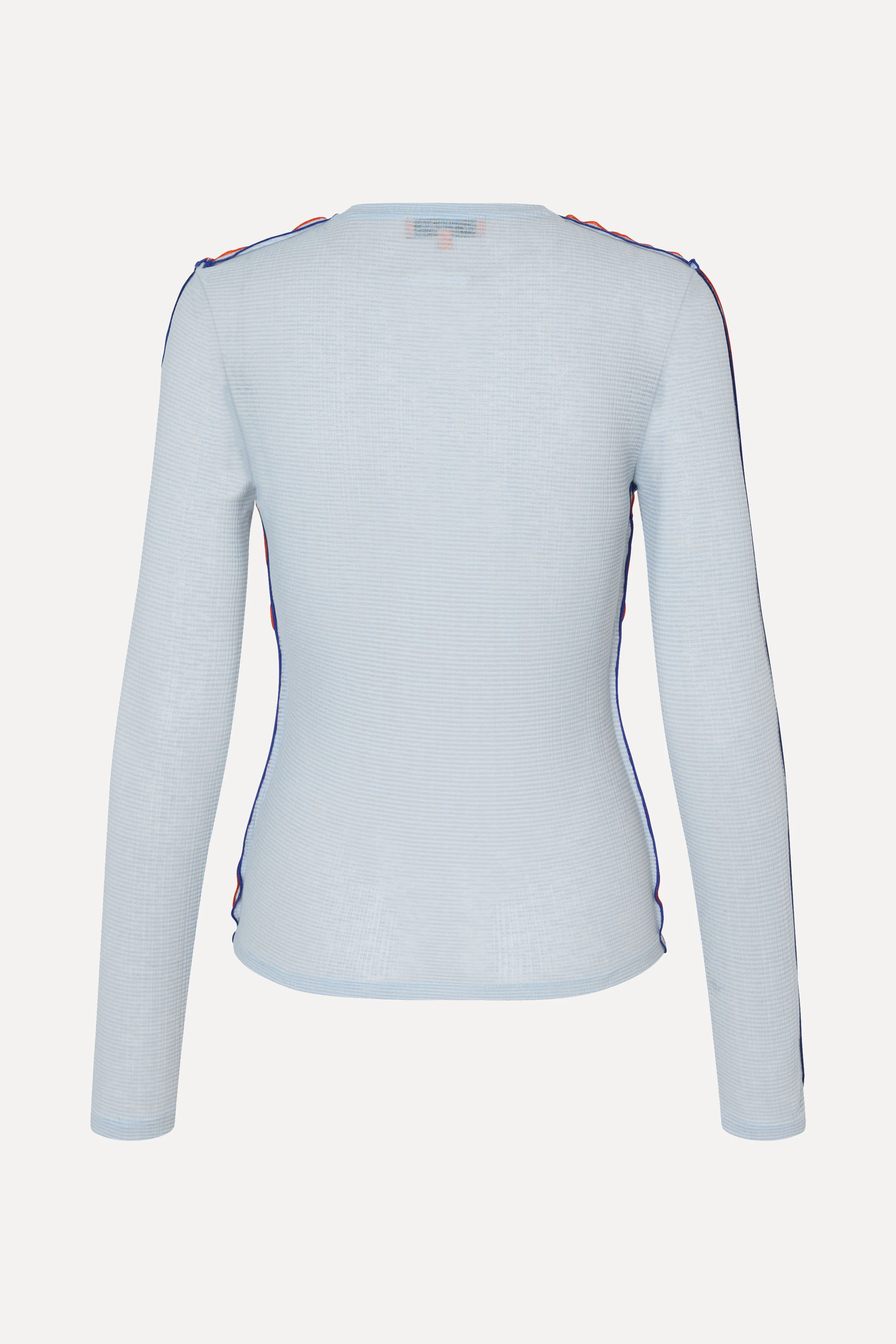 Long Sleeve Crewneck Top - Light Blue - Image 2