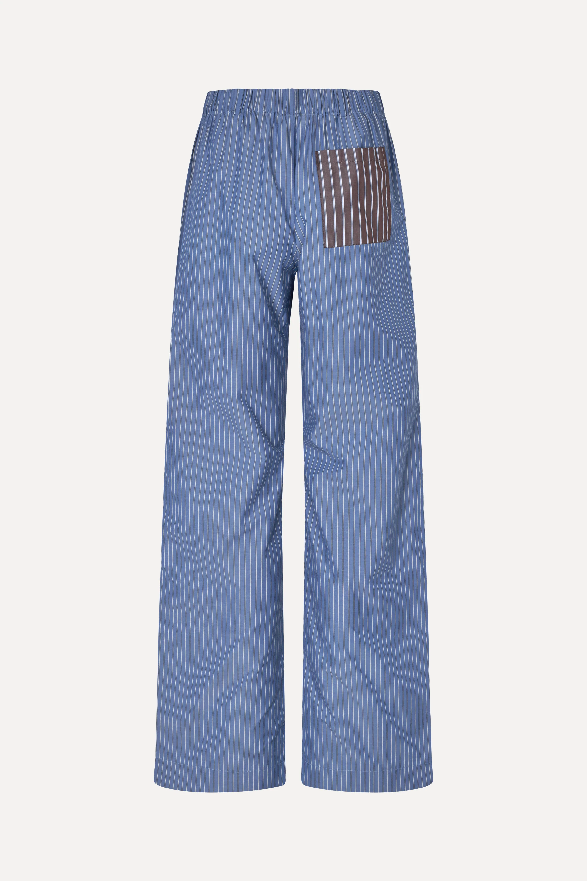 Pocket Elasticated Long Pants - Blue - Image 2