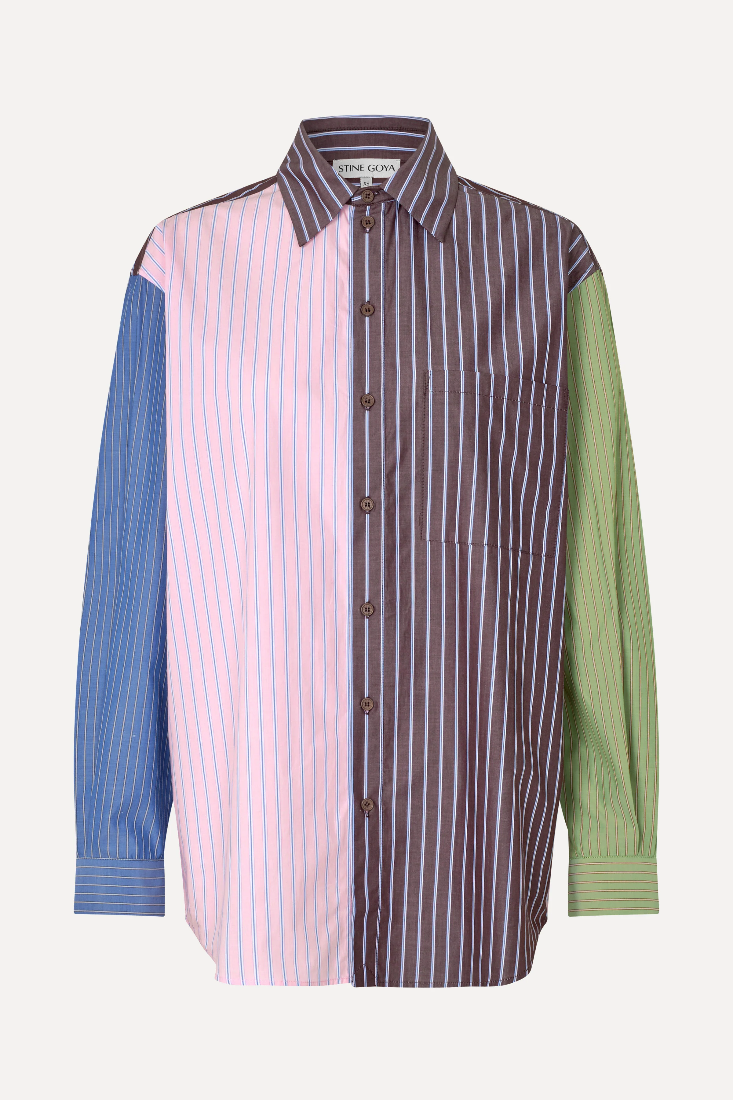 Pocket Oversized Shirt - Multistripes Mix