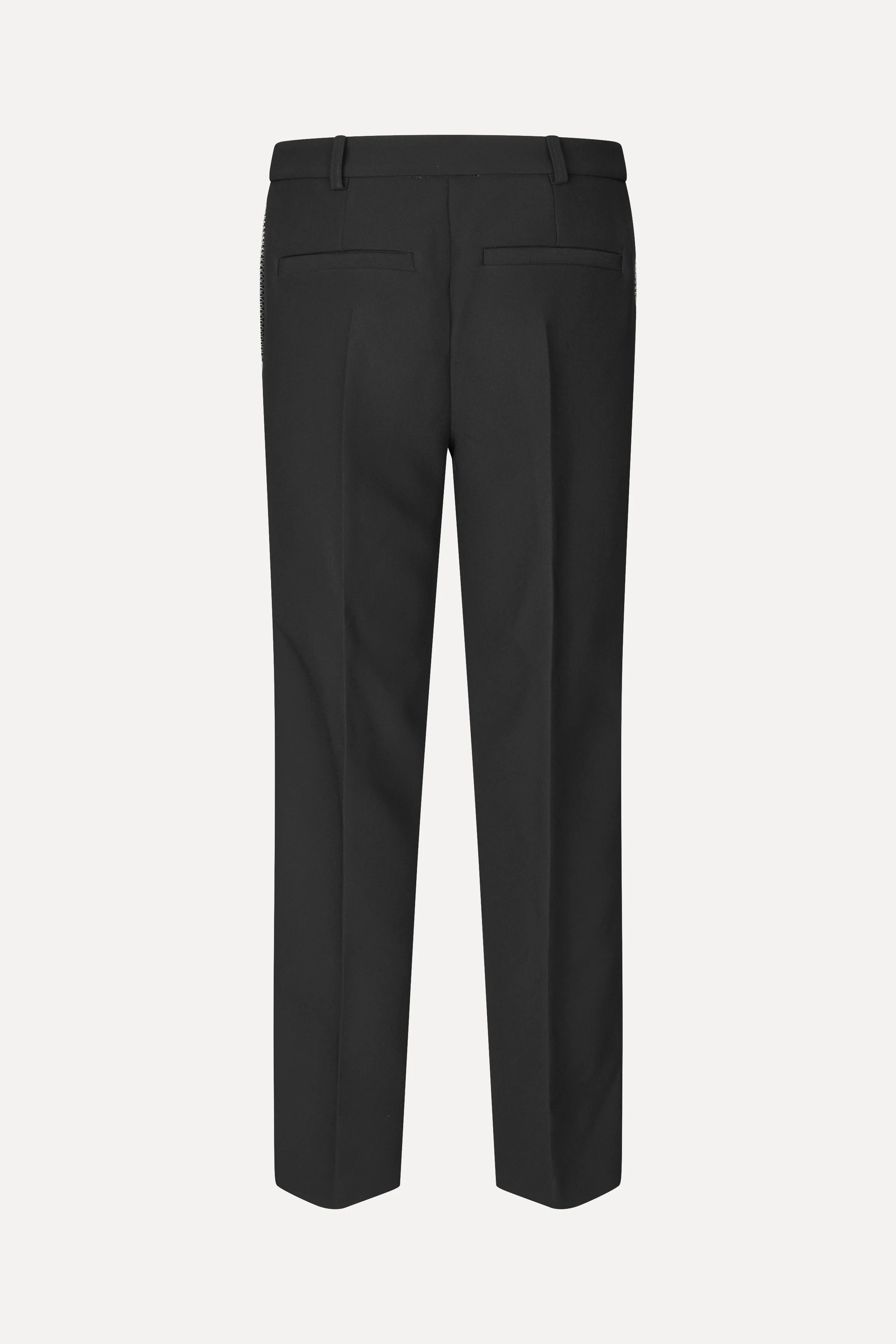 Straight Tailored Ankle Pants - Black - Image 4