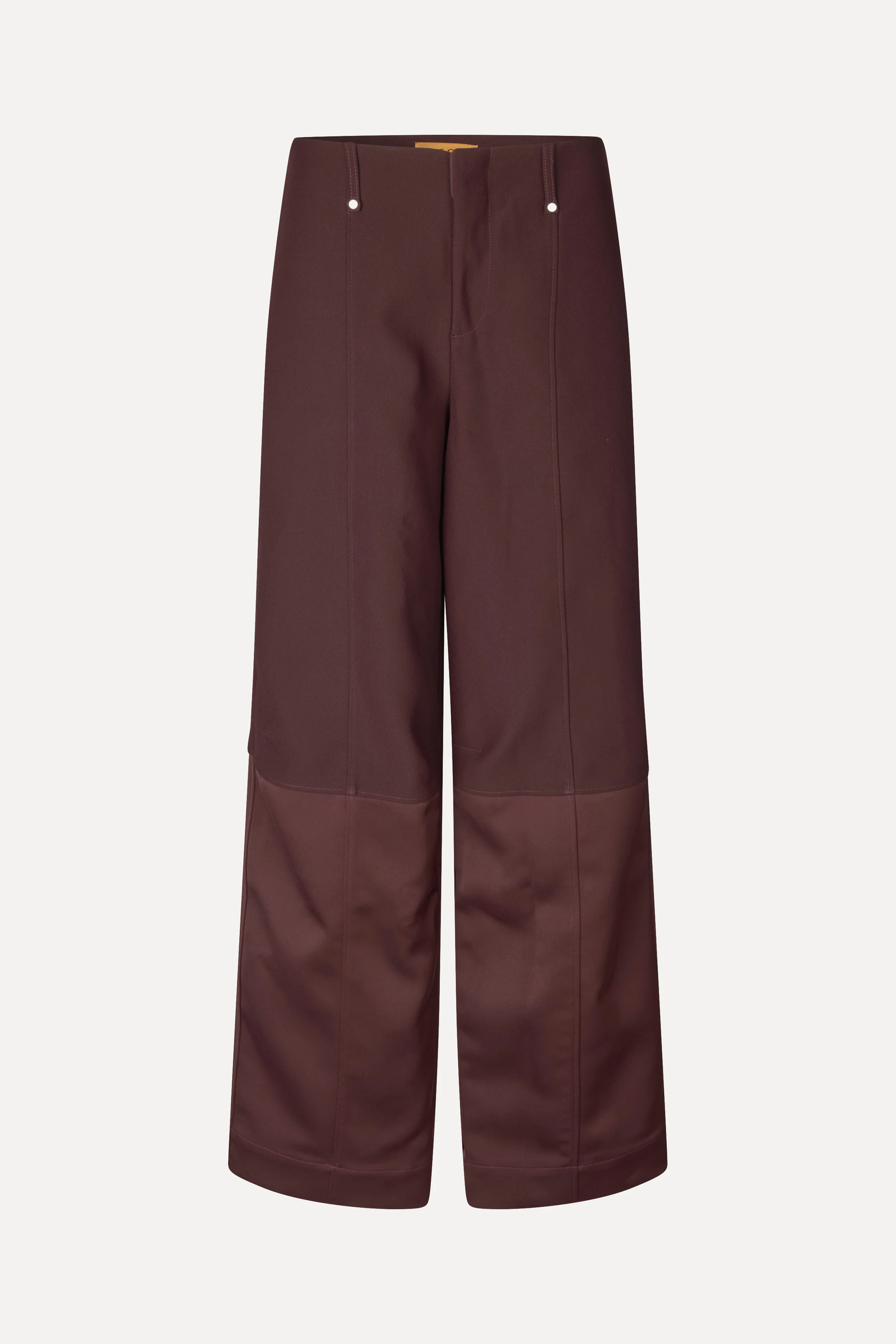 Structured Long Pants - Aubergine